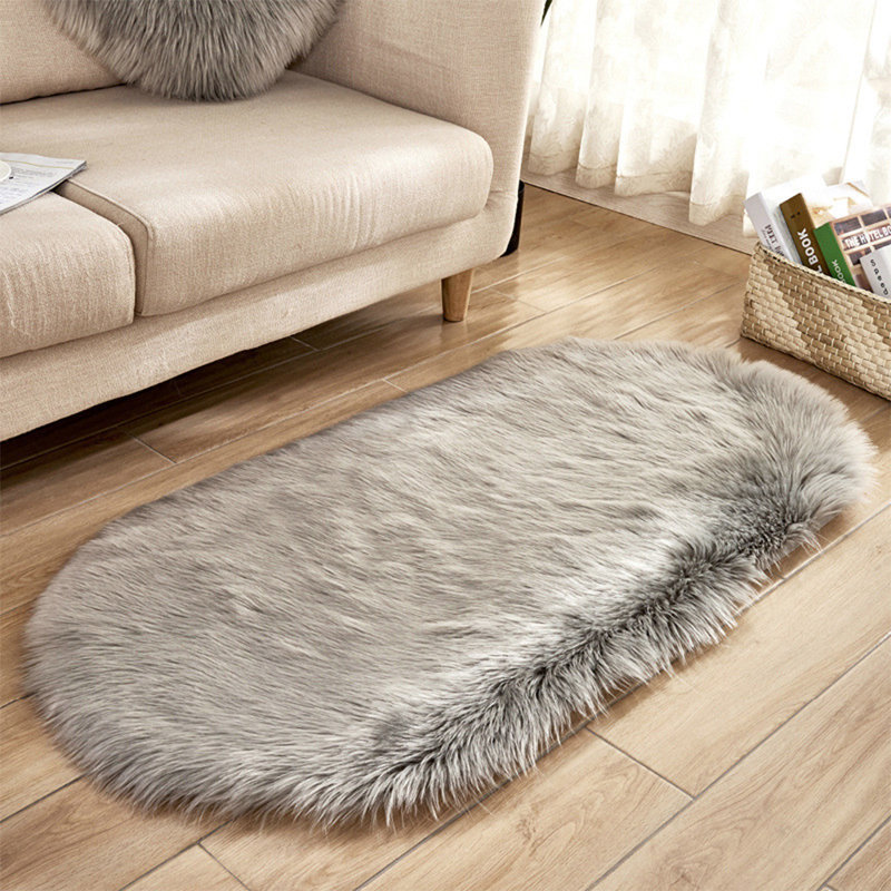 Oval Deacon Solid Colour Area Rug, Oval 100 x 180cm