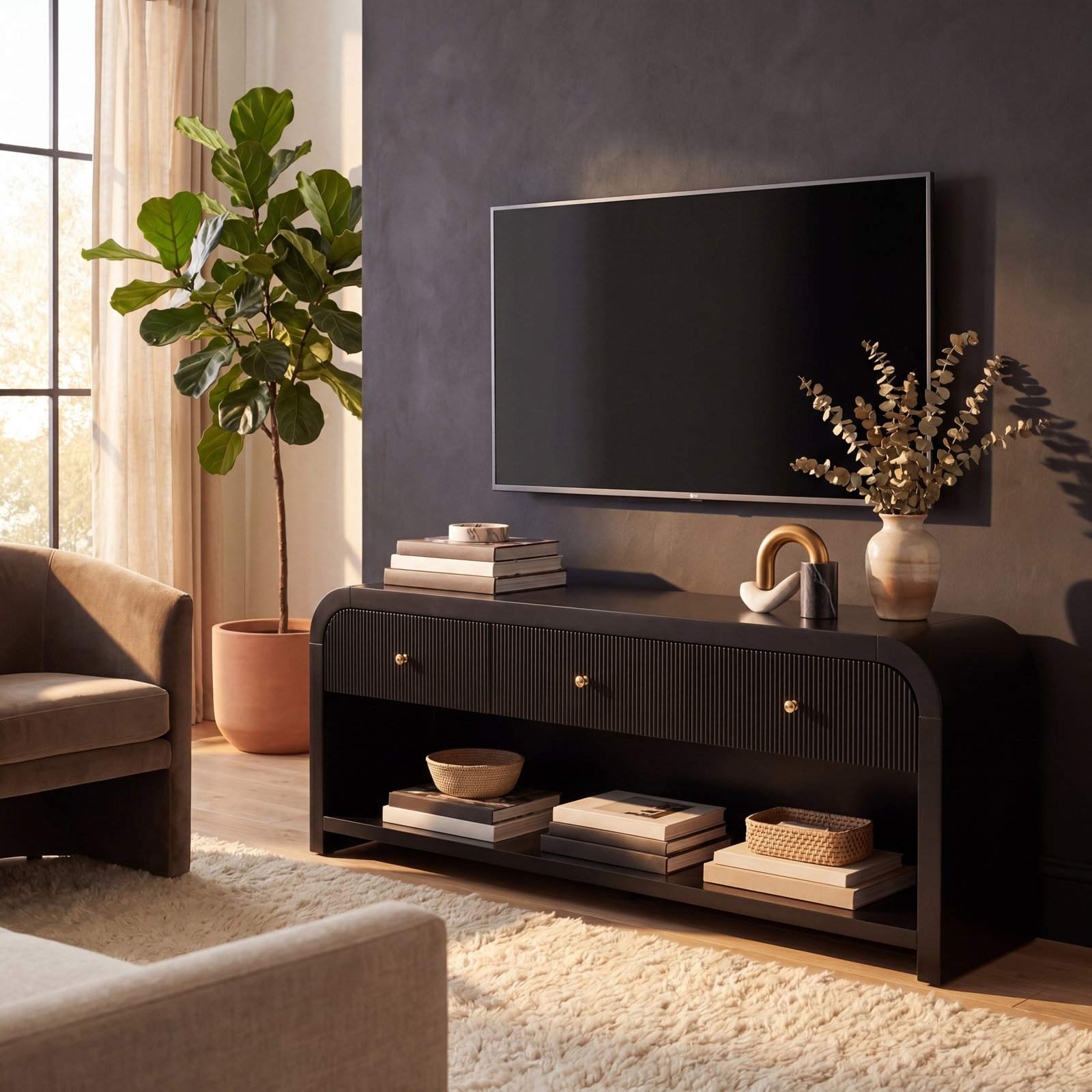 Liabella 60" TV Stand, Black