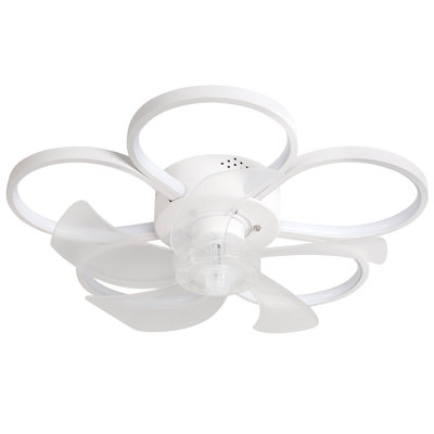 Ventilateur de plafond intérieur en acrylique moderne 19,7 po avec télécommande Firebaugh