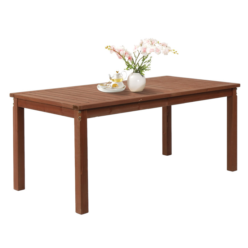 Patio 69"W Solid Wood Dining Table