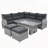 Patio Rattan Furniture Set with an Adjustable Table, Recliners with Extendable Side Tables
