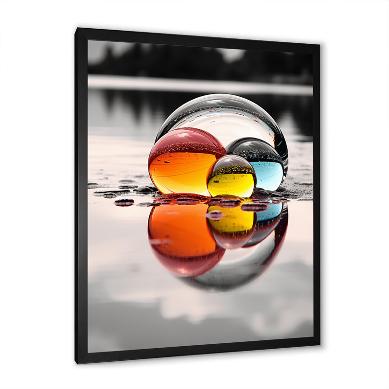 Rainbow Grayscale Reflection This - imprimé, Cadre photo noir, H 20 po x l 12 po x P 1 po