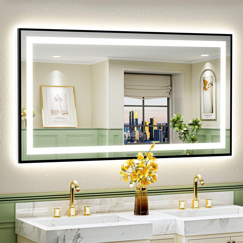 Miroir de salle de bain Matte, 55 po x 30 po, Rectangulaire