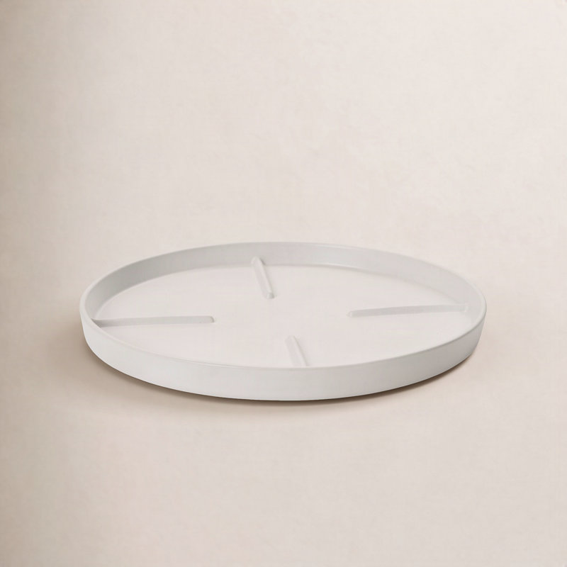 Noha Saucer, H 1,5 po x l 14,75 po x P 14,75 po, Blanc