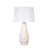 Sculpted Elegance Ceramic Table Lamp - White Sand - Set of 2