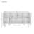 Modern Sideboard With Four Doors, Metal Handles & Legs And Adjustable Shelves Kitchen Cabinet-1143629034