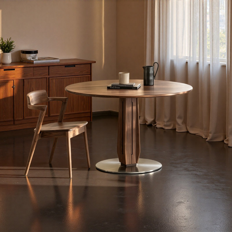 Table de salle à manger Mid-Century, H 29,5 po x l 47,2 po x P 47,2 po