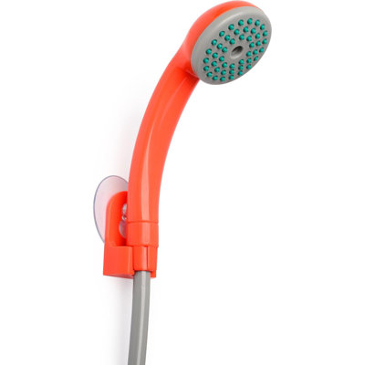 Portable Outdoor Shower, Battery Powered - Compact Handheld Rechargeable Camping Showerhead - Pumps Water From Bucket Into Steady, Gentle Shower Stream