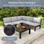 Ensemble de conversation modulaire de patio pour 6 personnes avec coussins, ensemble de conversation de 7 pièces HiPS-785953954-785953955
