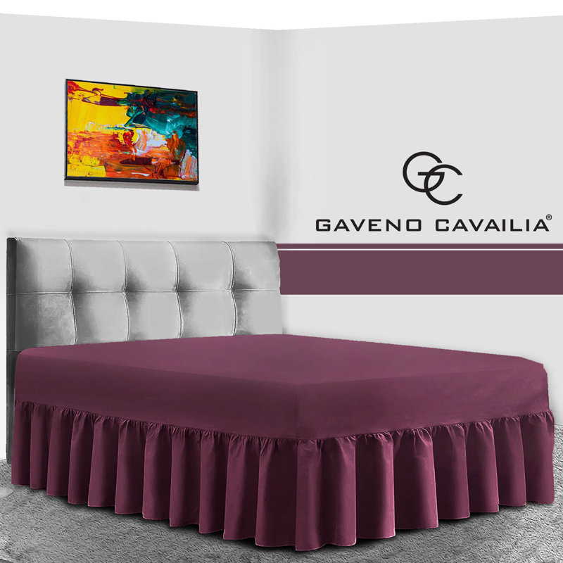 Percale Valance Sheet Polycotton Solid Colour Bed Sheet Single Double King Super King Machine Washable High Quality, Berry