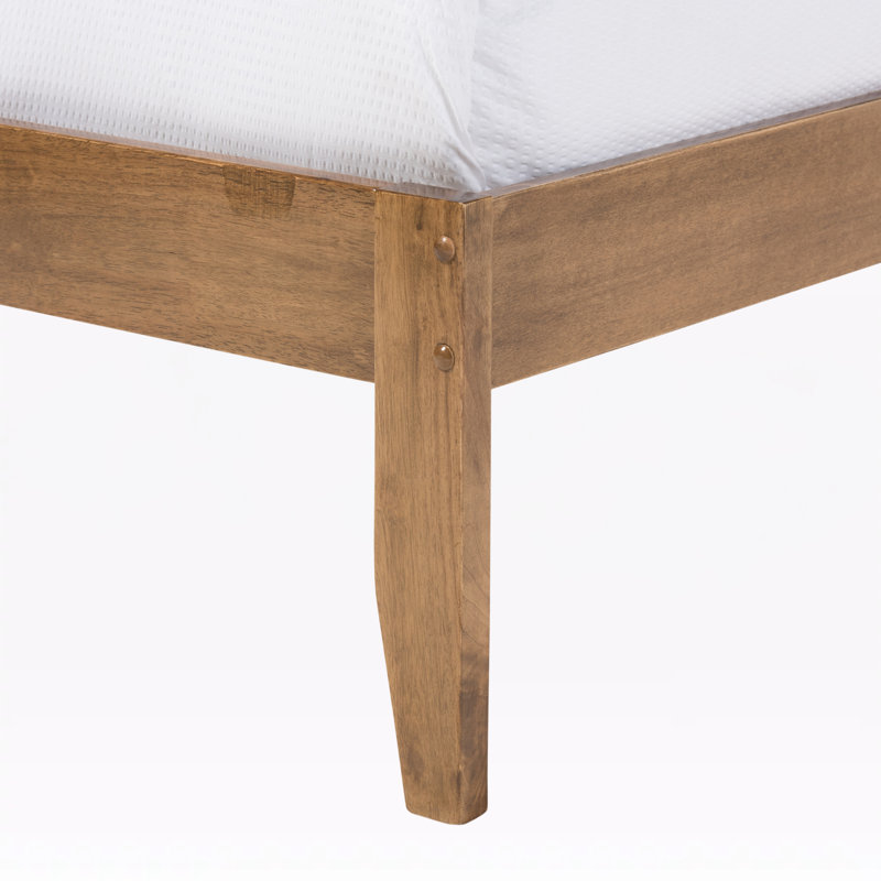 Nevaeh openwork design, King Open-Frame Bed, Walnut Brown, 41'' H X 81.7'' L X 78'' W, King