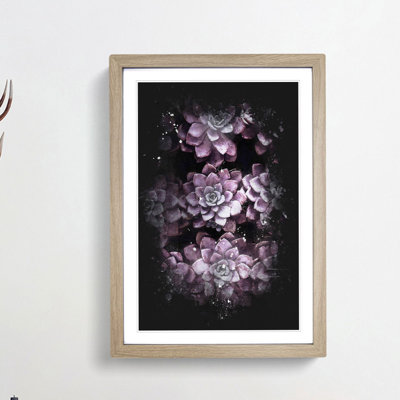 Pretty Purple Succulent Plants - Picture Frame Graphic Art Print