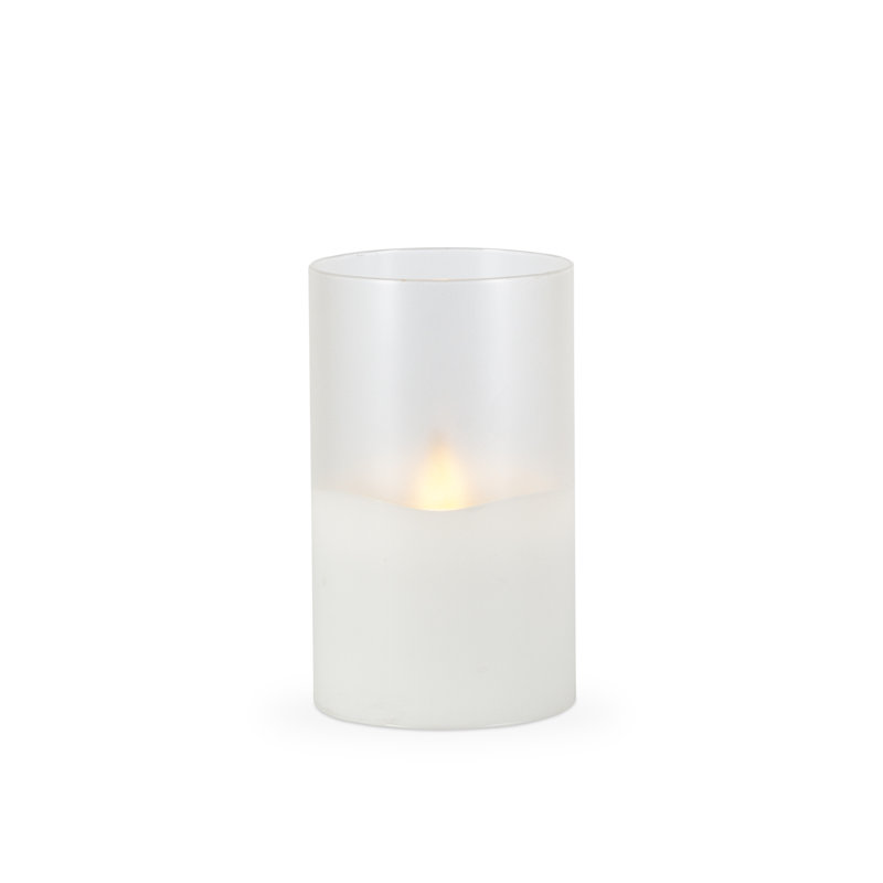 Heyko Unscented Flameless Candle, 6" H x 3.5" W x 3.5" D