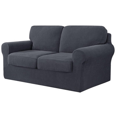 Polyester Box Cushion Loveseat Slipcover