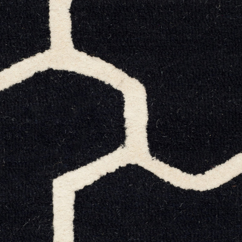 Sanyla Cambridge Hand Tufted Wool Geometric Rug, Round 6'