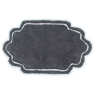 Dobrinka Bath Rug Plush 100% Cotton Mat, Unique Design, Absorbent, Quick Dry