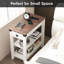 Ensemble de 2 tables de bout avec station de charge et rangement-102342024