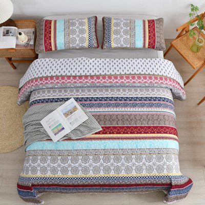 3 Pieces Boho Lightweight All-Season Quilt Set