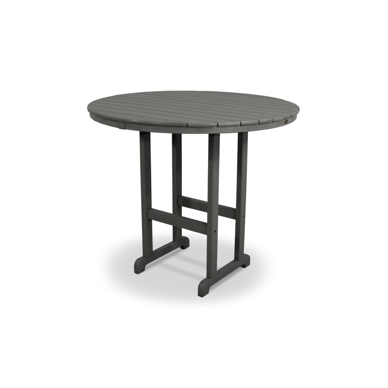 Table de bar ronde POLYWOOD Monterey Bay, Dalle de pierre, 36 po
