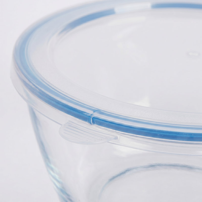  Round High Borosilicate Glass Food Storage Container with