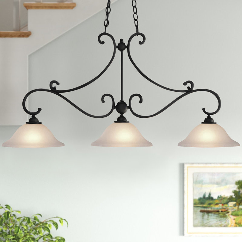 Macalla 3 - Light Kitchen Island Linear Pendant, Oil Burnished Bronze