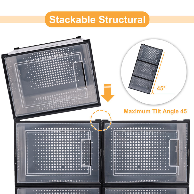 6 Pair Stackable Shoe Storage Box