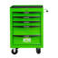 Coffre à outils roulant en métal à 5 tiroirs avec glissières à roulement à billes, armoire de rangement en acier verrouillable et mobile pour l'organisation de l'atelier.