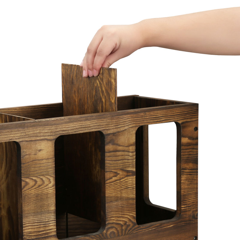 Wood Multi-Use Sports Rack, Dark Brown