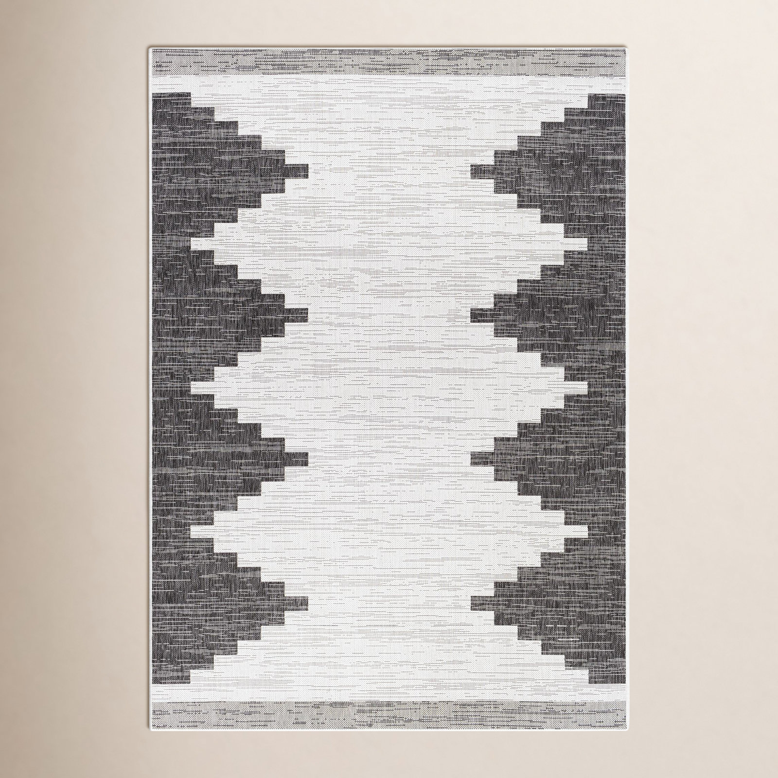 Mortimer Charcoal Outdoor Rug, Rectangle 5'3" x 7'7"