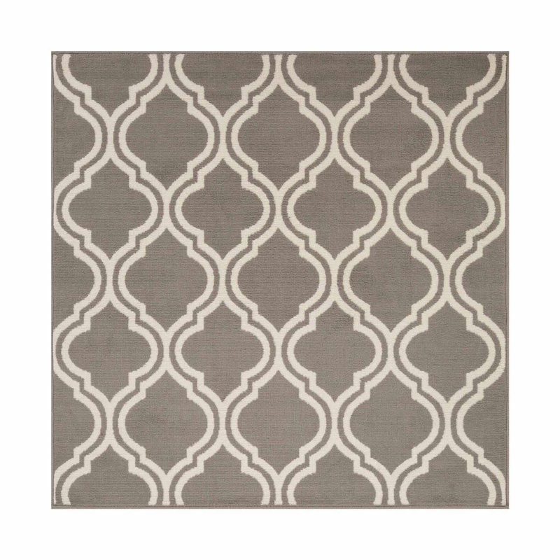 Geometric Indoor Rug, Square 5' x 5'