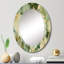 Miroir mural vert abstrait avec art fluide-1743226813