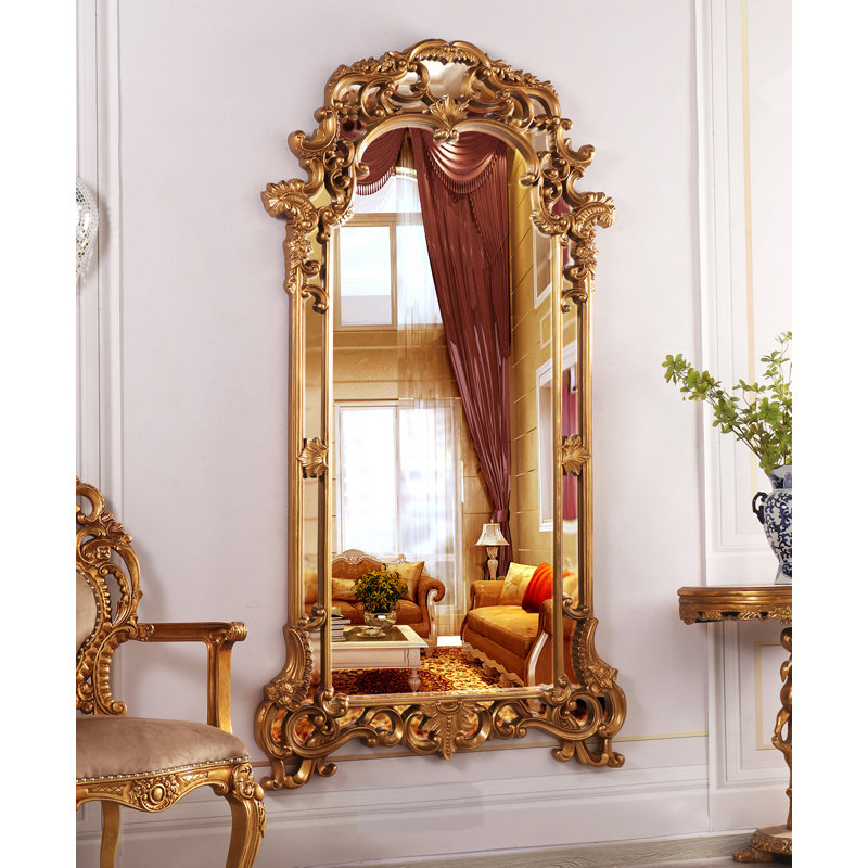 Solid Wood Mirror, Gold