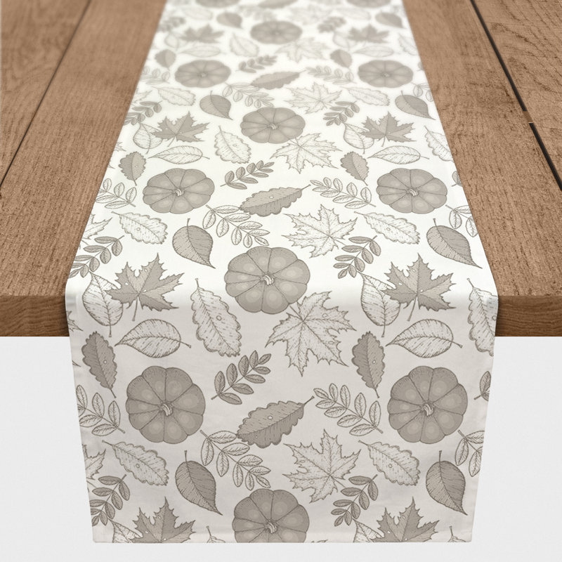 Safira Pumpkin Table Runner, 72" x 16", Khaki