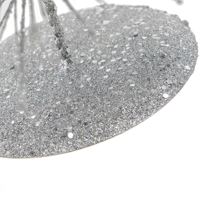 Table d'arbre Jaquinna, Blanc / argent