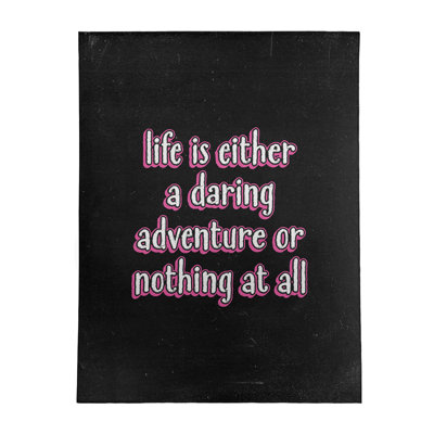 Tapis en polyester style tableau noir life adventure quot
