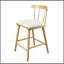 Ensemble de 4 tabourets de comptoir rembourrés en bois Olivia-1014022684