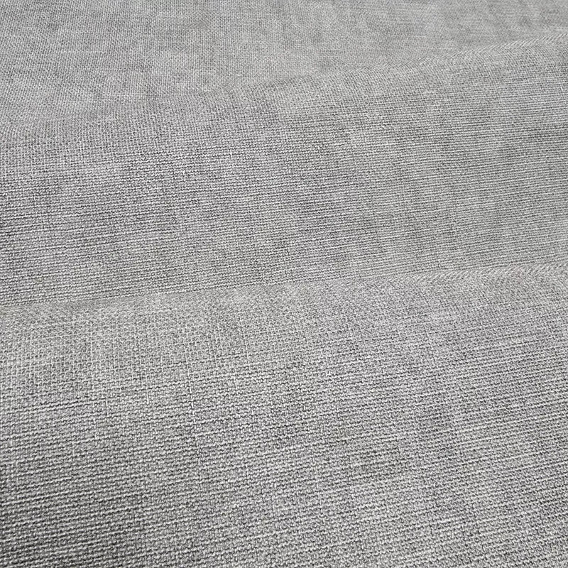 Papier peint texturé moderne gris clair en faux fil tissé