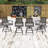 Jeilynn Metal Outdoor 25.5'' Counter Stool with Cushion