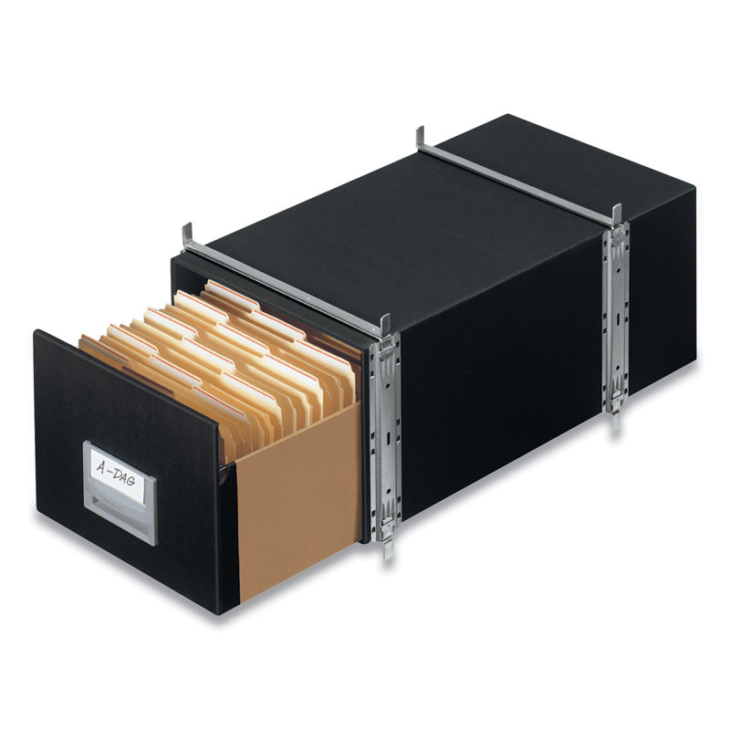Black Reinforced Corrugated Paper Lockable Drawer Cabinet