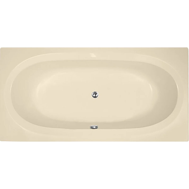 Caribe 72'' x 36'' Air Gelcoat Bathtub, Bone, Polished Brass