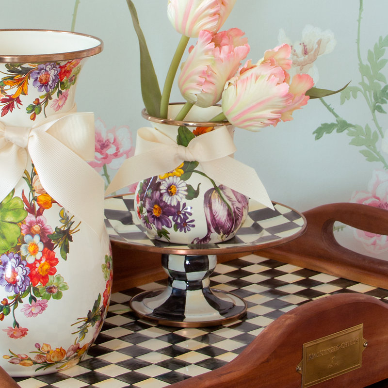 Courtly Check Pedestal Platter