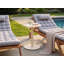 VITTUONE Round Steel Outdoor Coffee Table - 50 cm W 50 cm D