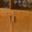 Armoire à spiritueux 31,5 pouces avec porte-verres et support à vin | Tablette réglable, buffet rustique pour cuisine, café, salle à manger