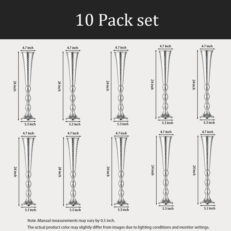 Vases de table pour anniversaire, 10 pièces