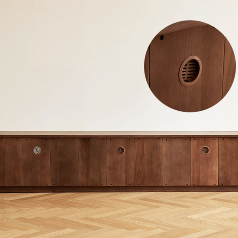 Meuble télé en bois de style rétro minimaliste