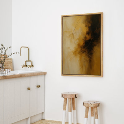 Reproduction d'art abstrait sur toile encadrée pour décoration intérieure moderne