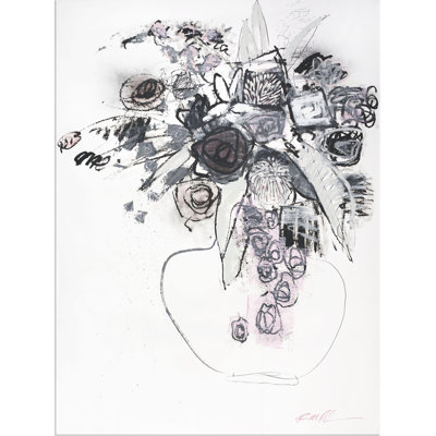 «Pink Flora» par Robert Robinson - peinture sur toile tendue