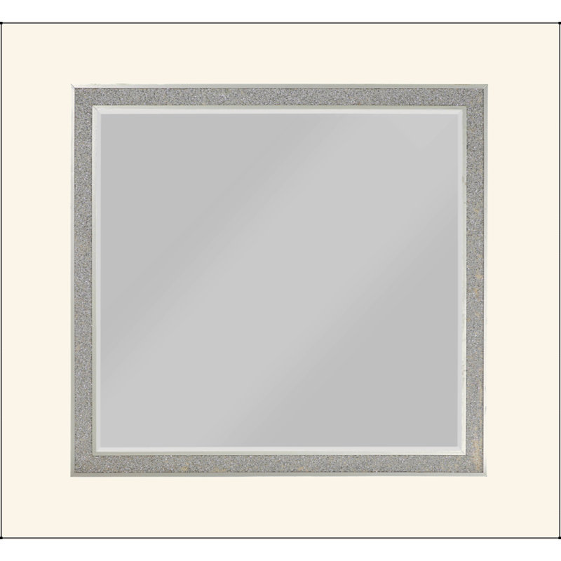 Miroir avec miroir et finition champagne