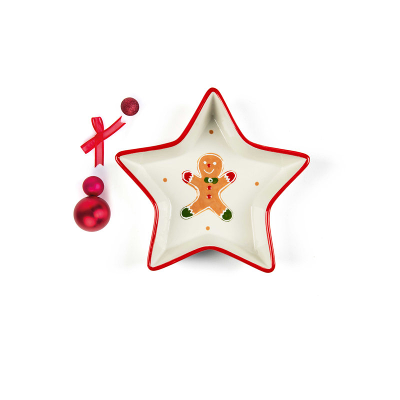 Excelsa star shaped serving plate Wonderful Ginger ceramic multicolor