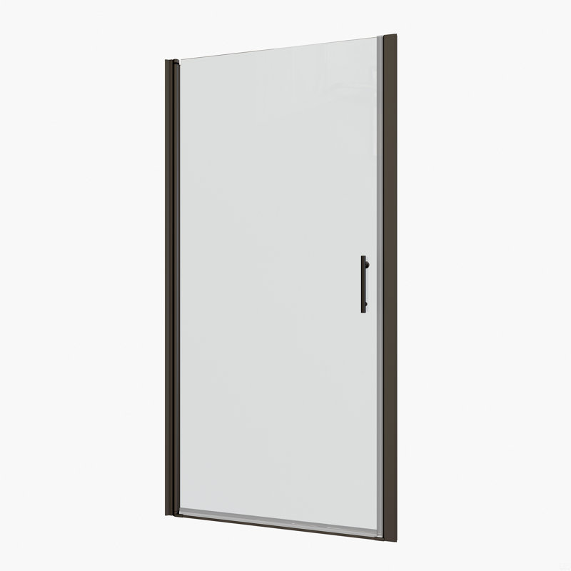 Porte de douche pivotante universelle à ouverture 1 3/8 po avec verre trempé de 1/4 po